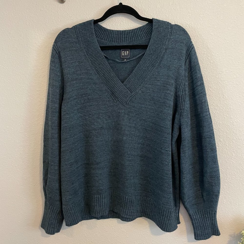 GAP Teal V-Neck Sweater